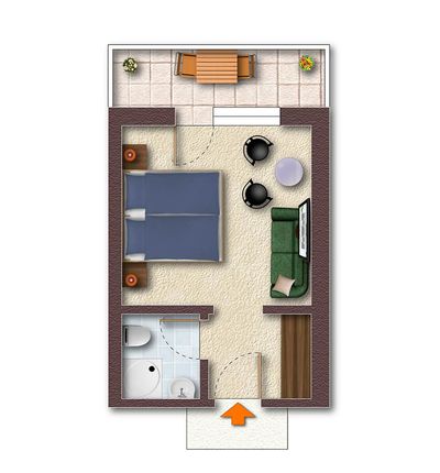 Floor plan for the "Standard" room category